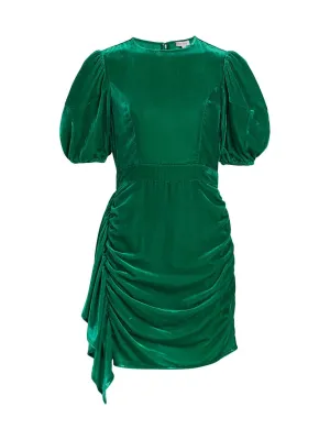Pia Dress - Emerald Velvet