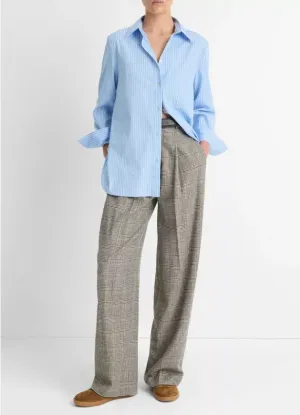 Plaid Italian Wool Trouser