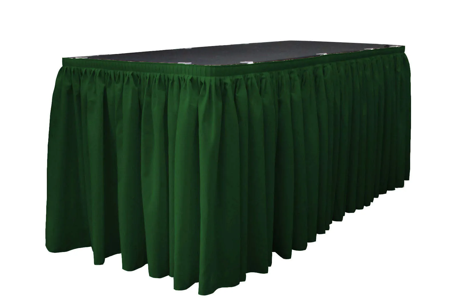Polyester Poplin Table Skirt 14 -Foot by 29-Inch Long with 10 L-Clips