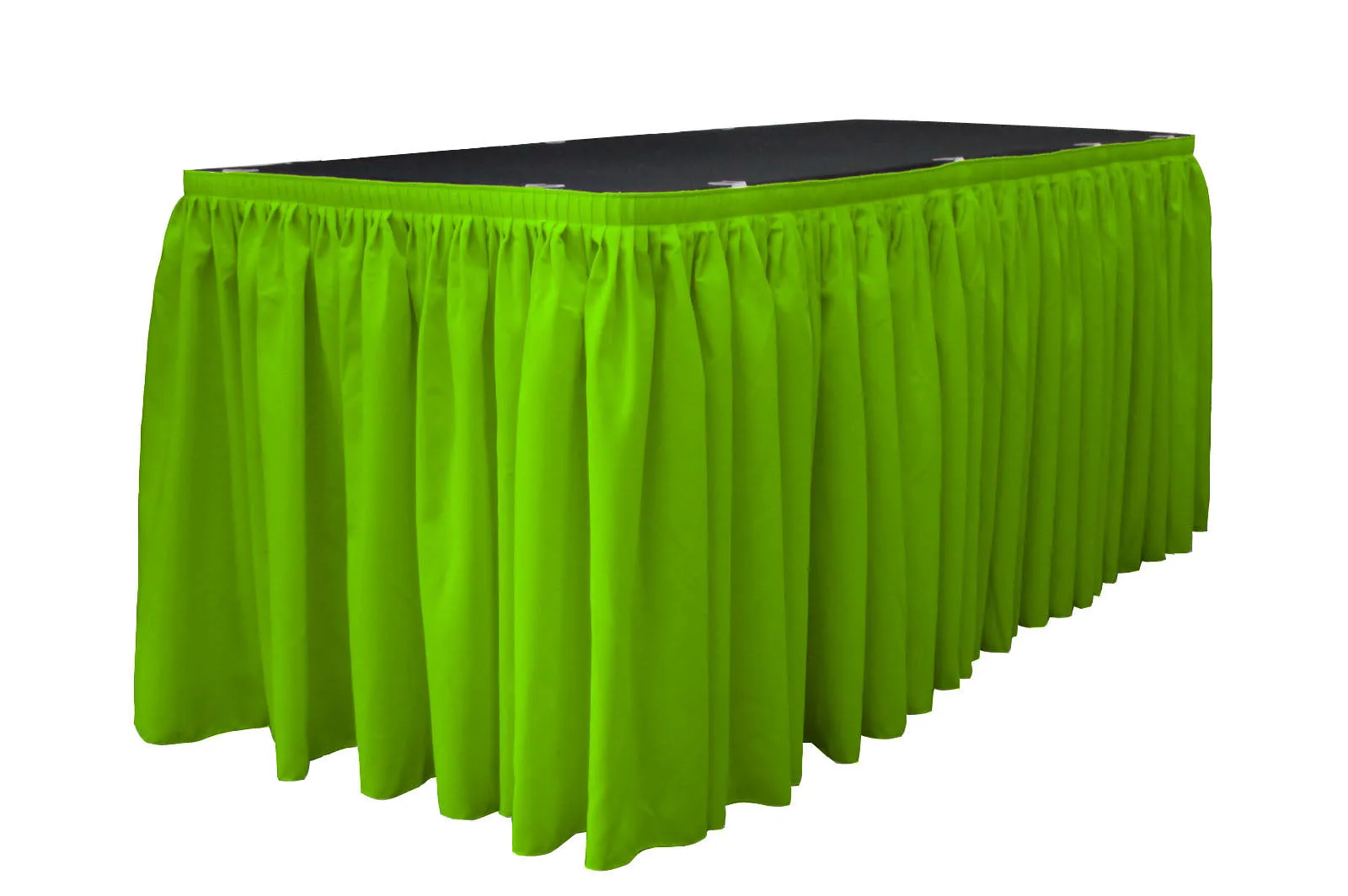 Polyester Poplin Table Skirt 14 -Foot by 29-Inch Long with 10 L-Clips