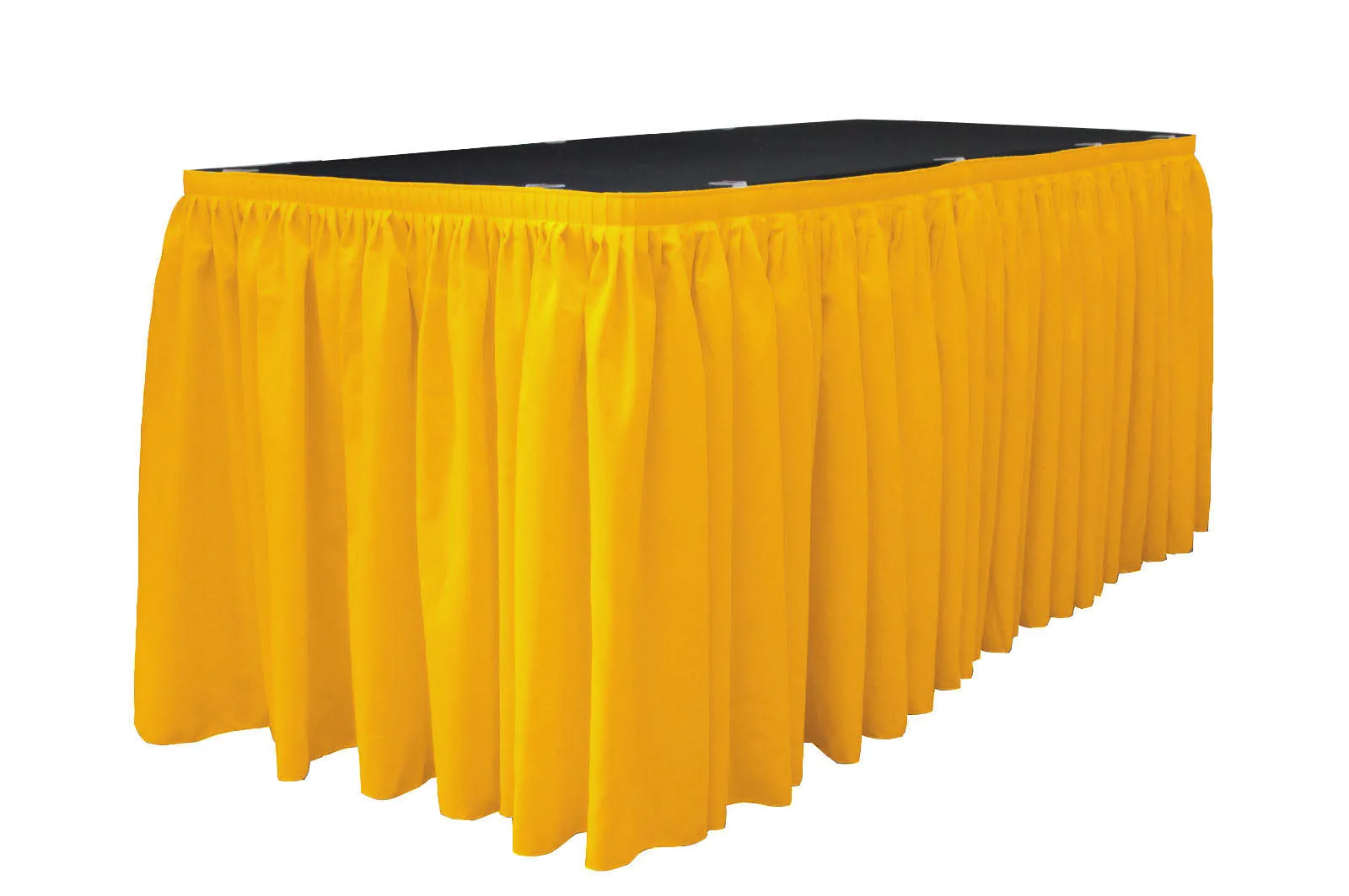 Polyester Poplin Table Skirt 14 -Foot by 29-Inch Long with 10 L-Clips