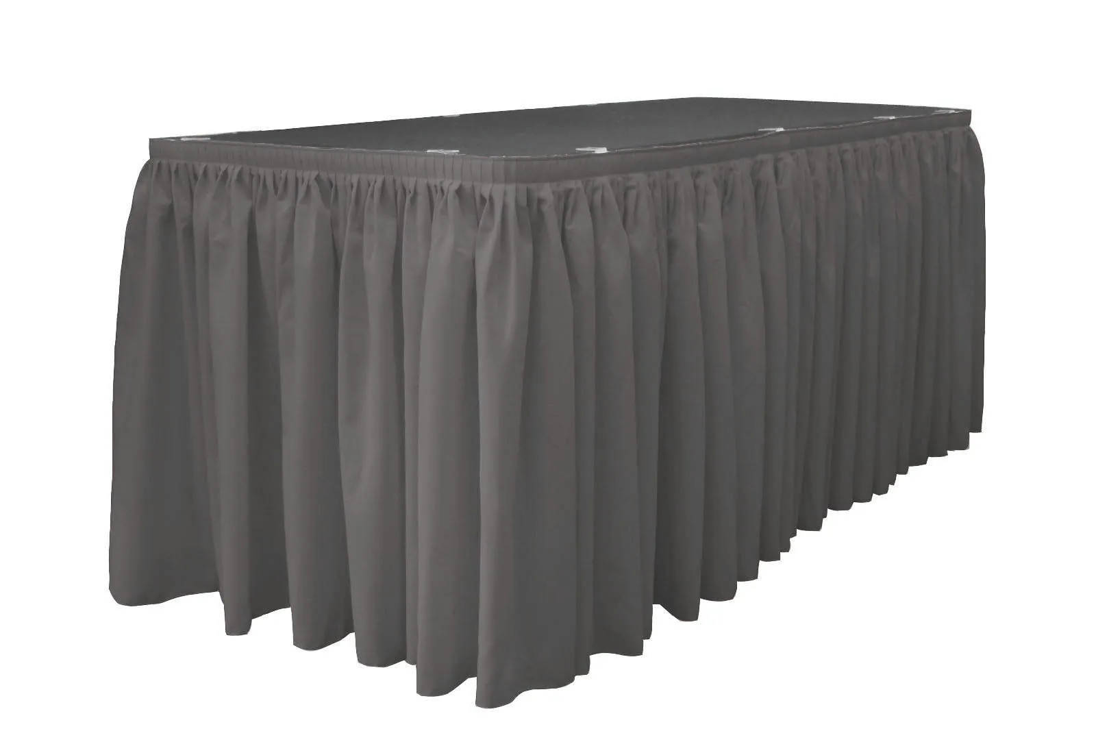 Polyester Poplin Table Skirt 14 -Foot by 29-Inch Long with 10 L-Clips