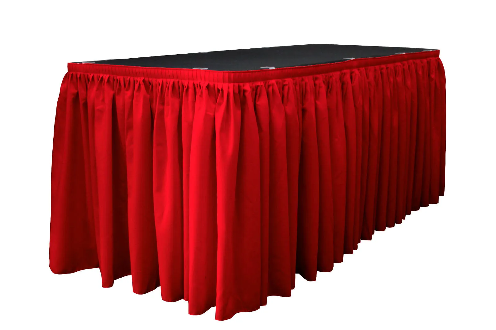 Polyester Poplin Table Skirt 14 -Foot by 29-Inch Long with 10 L-Clips