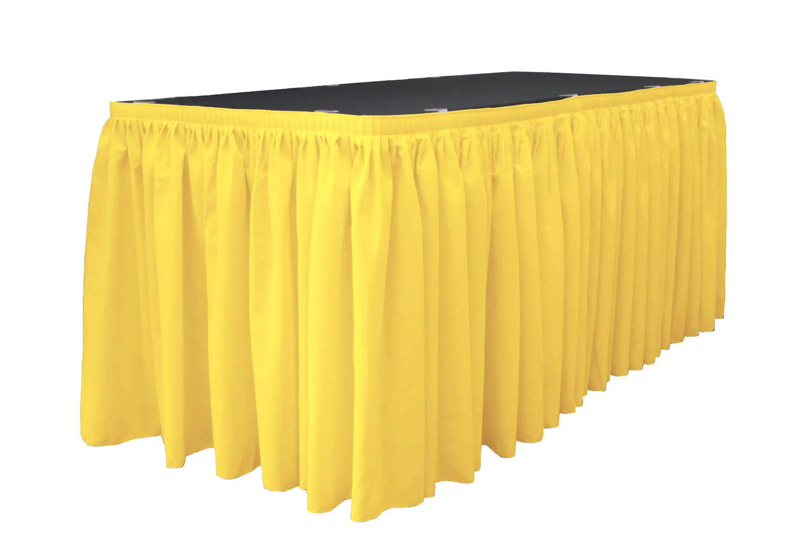 Polyester Poplin Table Skirt 14 -Foot by 29-Inch Long with 10 L-Clips