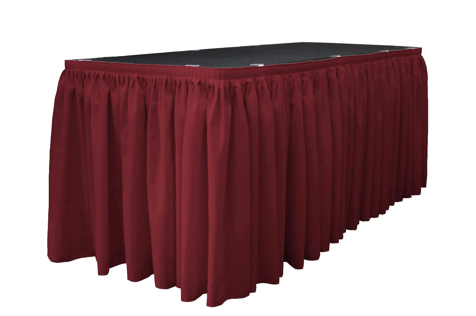 Polyester Poplin Table Skirt 14 -Foot by 29-Inch Long with 10 L-Clips