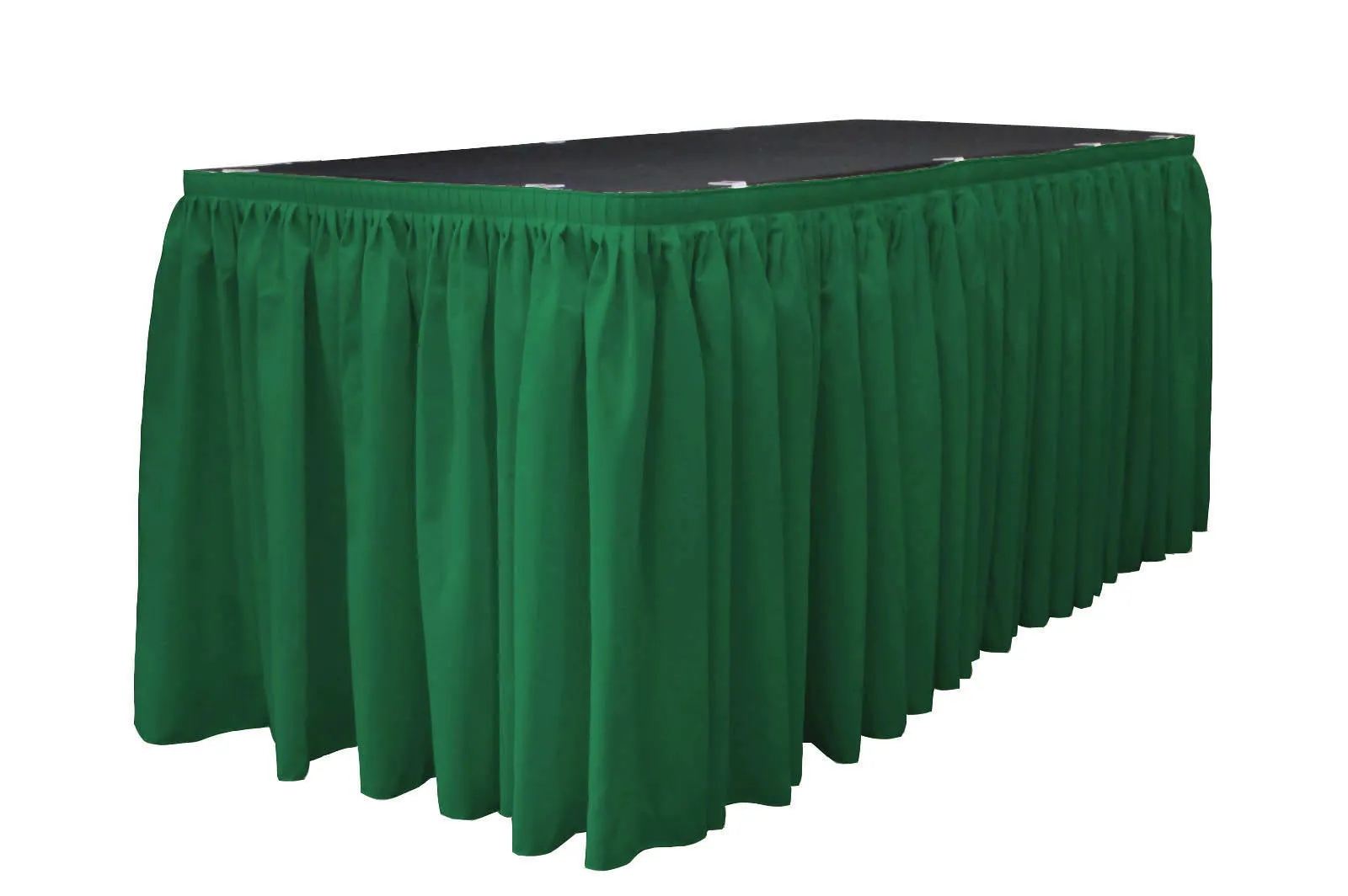 Polyester Poplin Table Skirt 14 -Foot by 29-Inch Long with 10 L-Clips