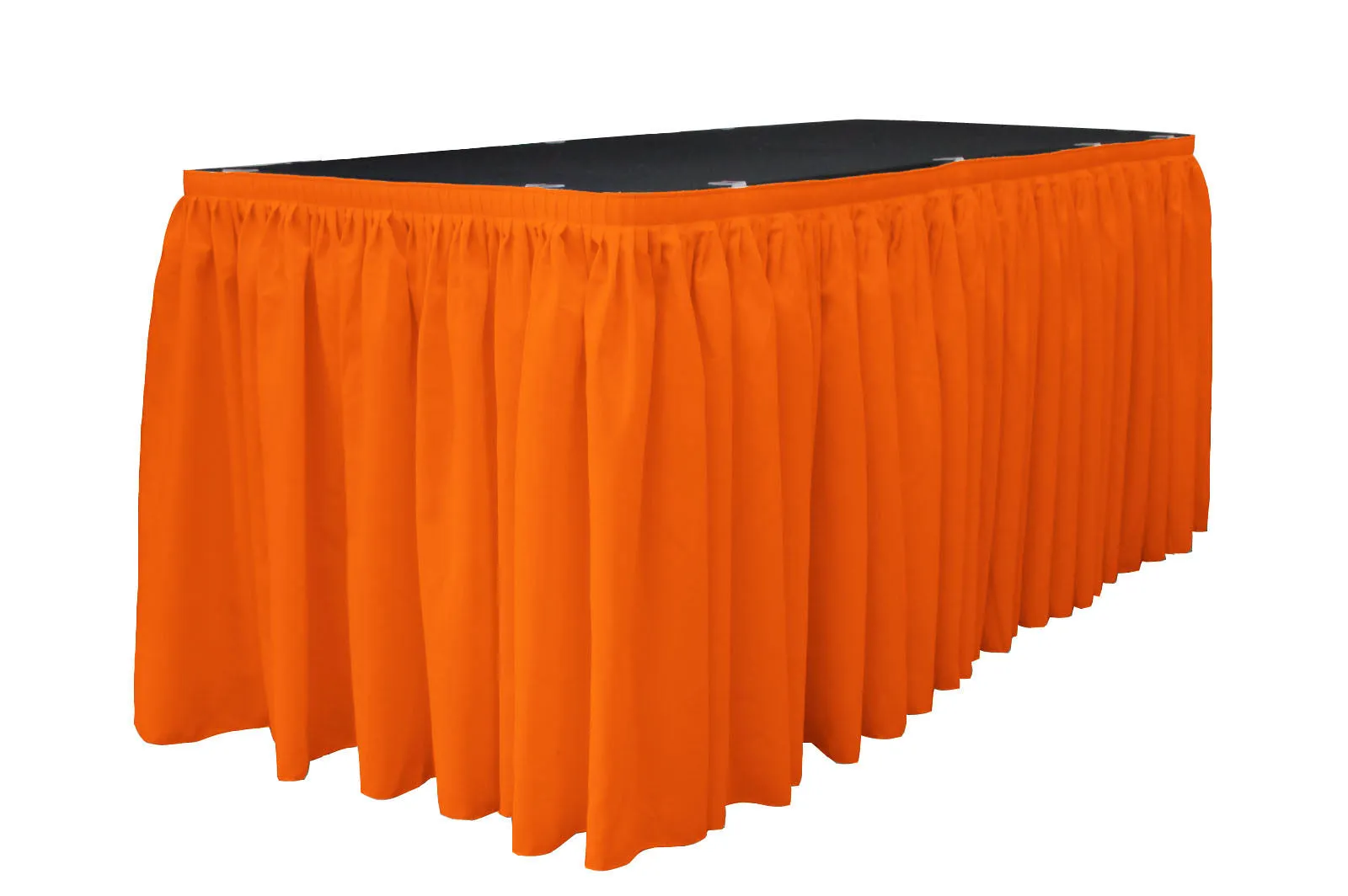 Polyester Poplin Table Skirt 14 -Foot by 29-Inch Long with 10 L-Clips