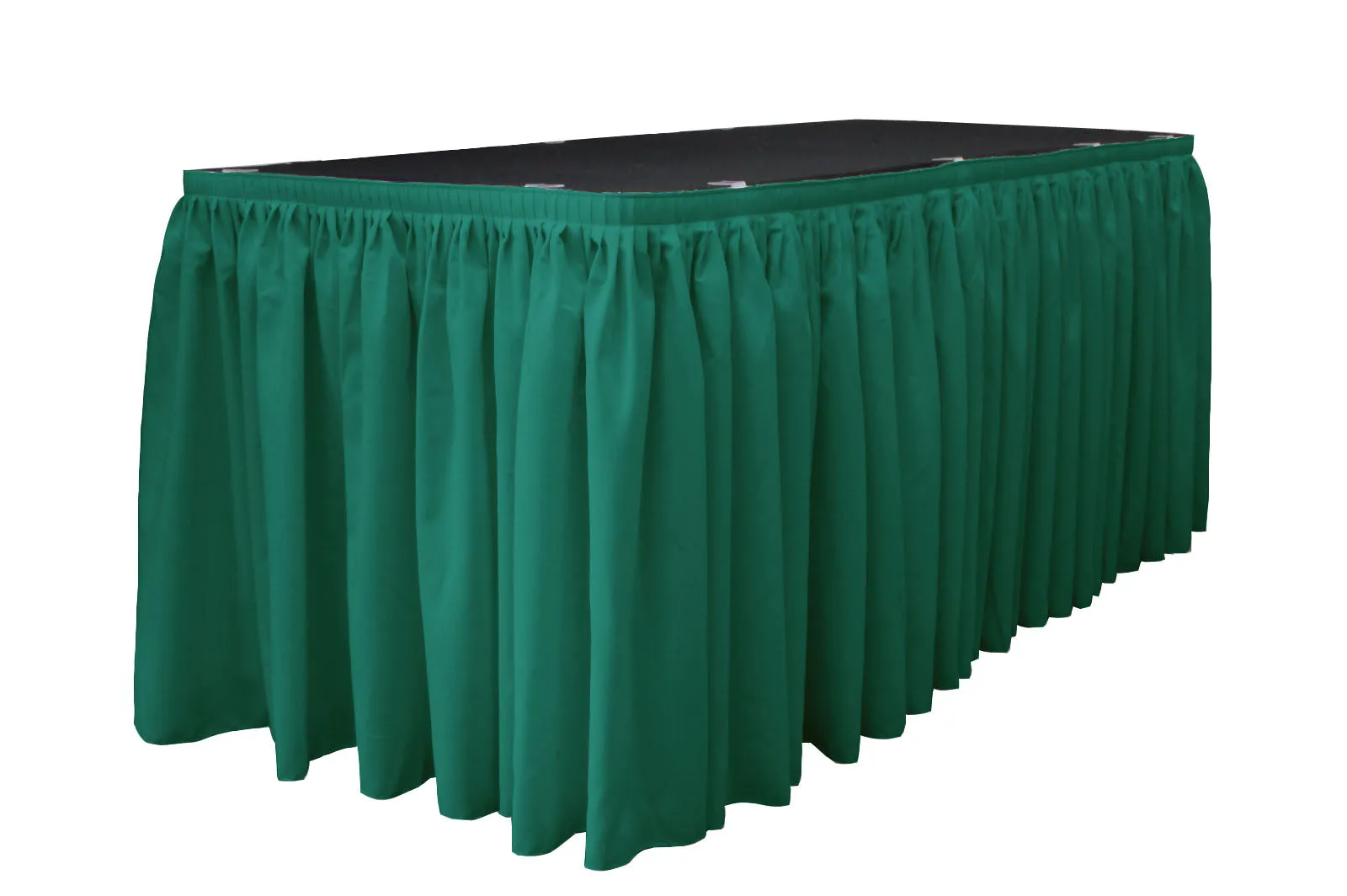 Polyester Poplin Table Skirt 14 -Foot by 29-Inch Long with 10 L-Clips