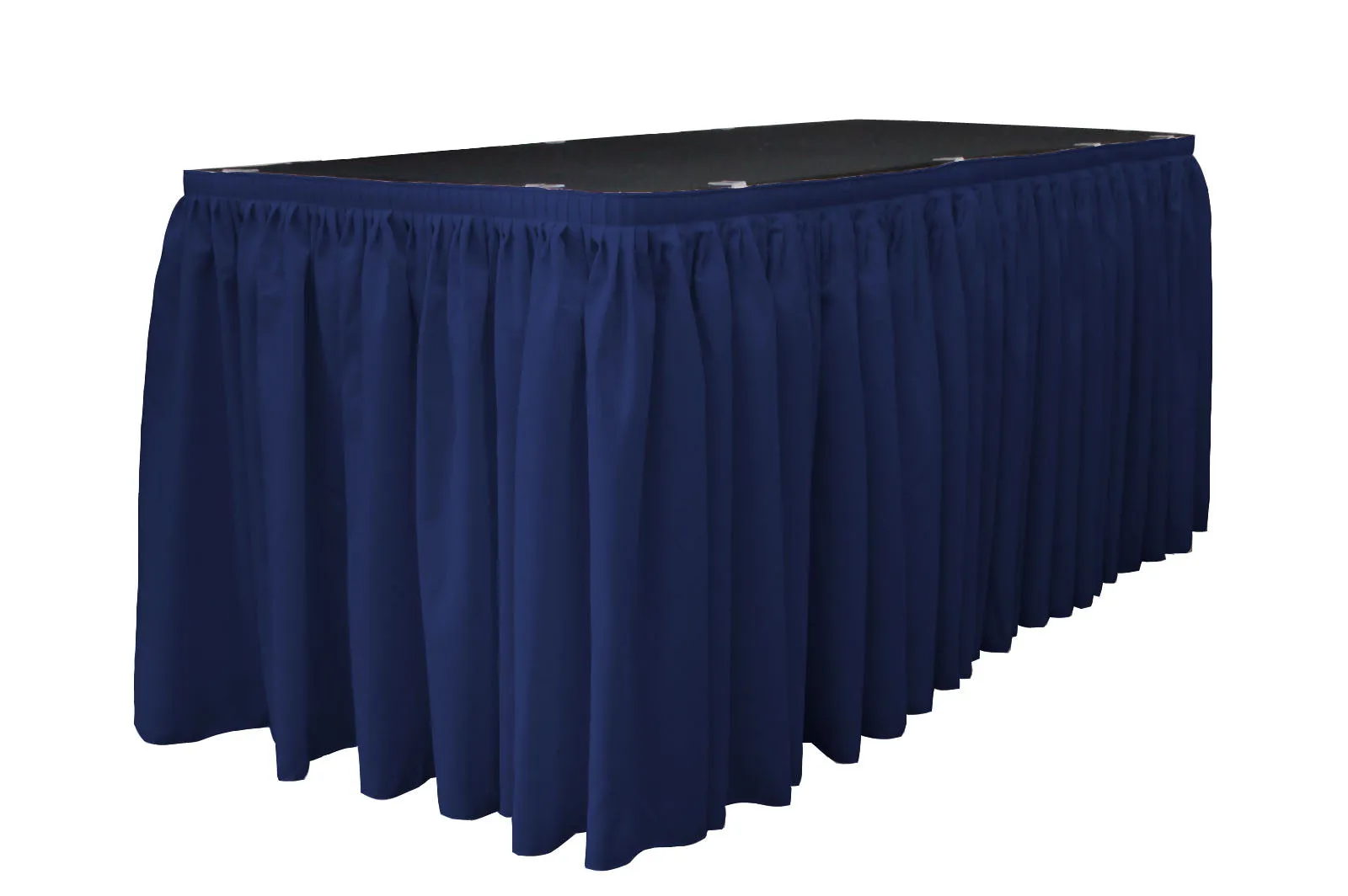 Polyester Poplin Table Skirt 14 -Foot by 29-Inch Long with 10 L-Clips
