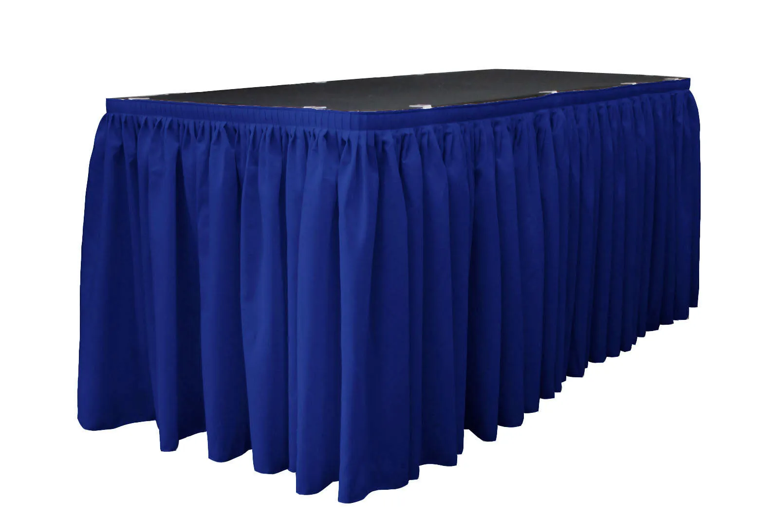 Polyester Poplin Table Skirt 14 -Foot by 29-Inch Long with 10 L-Clips