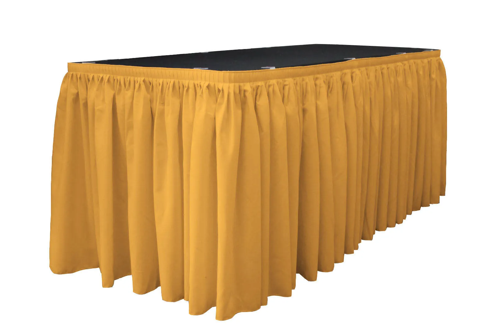 Polyester Poplin Table Skirt 14 -Foot by 29-Inch Long with 10 L-Clips