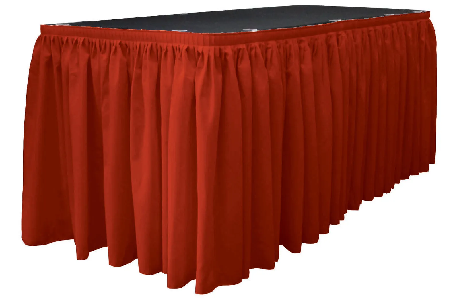 Polyester Poplin Table Skirt 14 -Foot by 29-Inch Long with 10 L-Clips