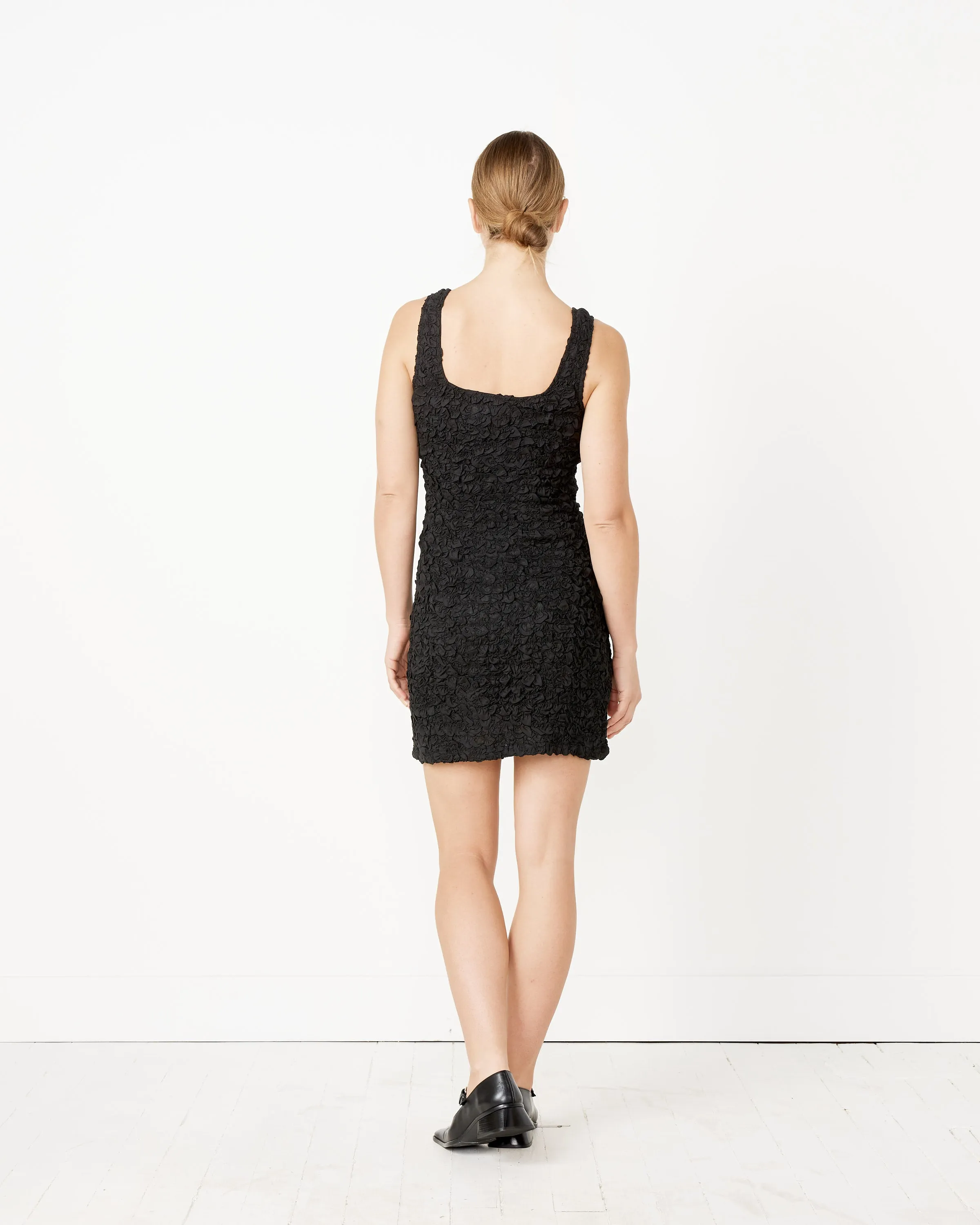 Popcorn Laura Midi Dress in Black