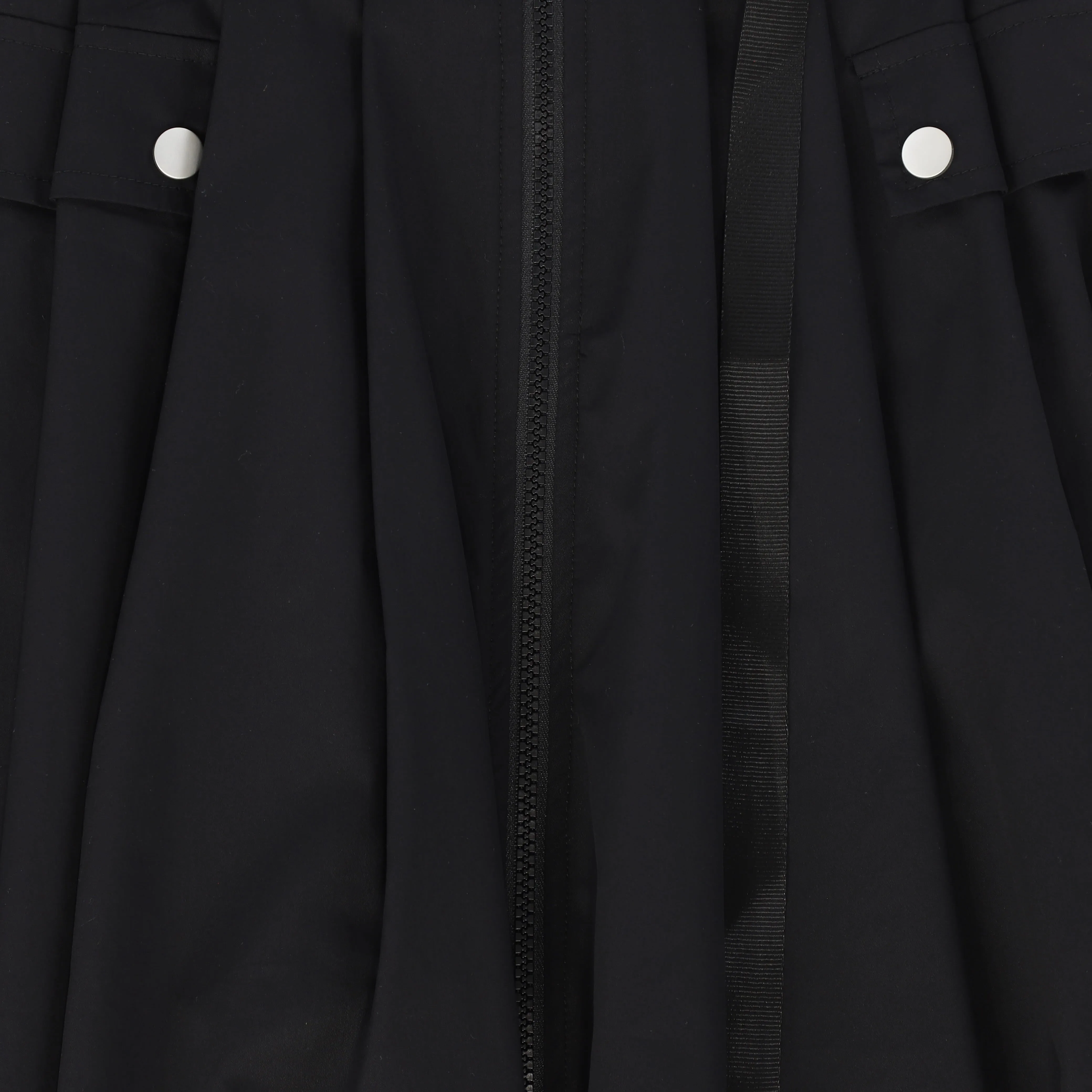 Poplin zipper front black skirt by Valentina