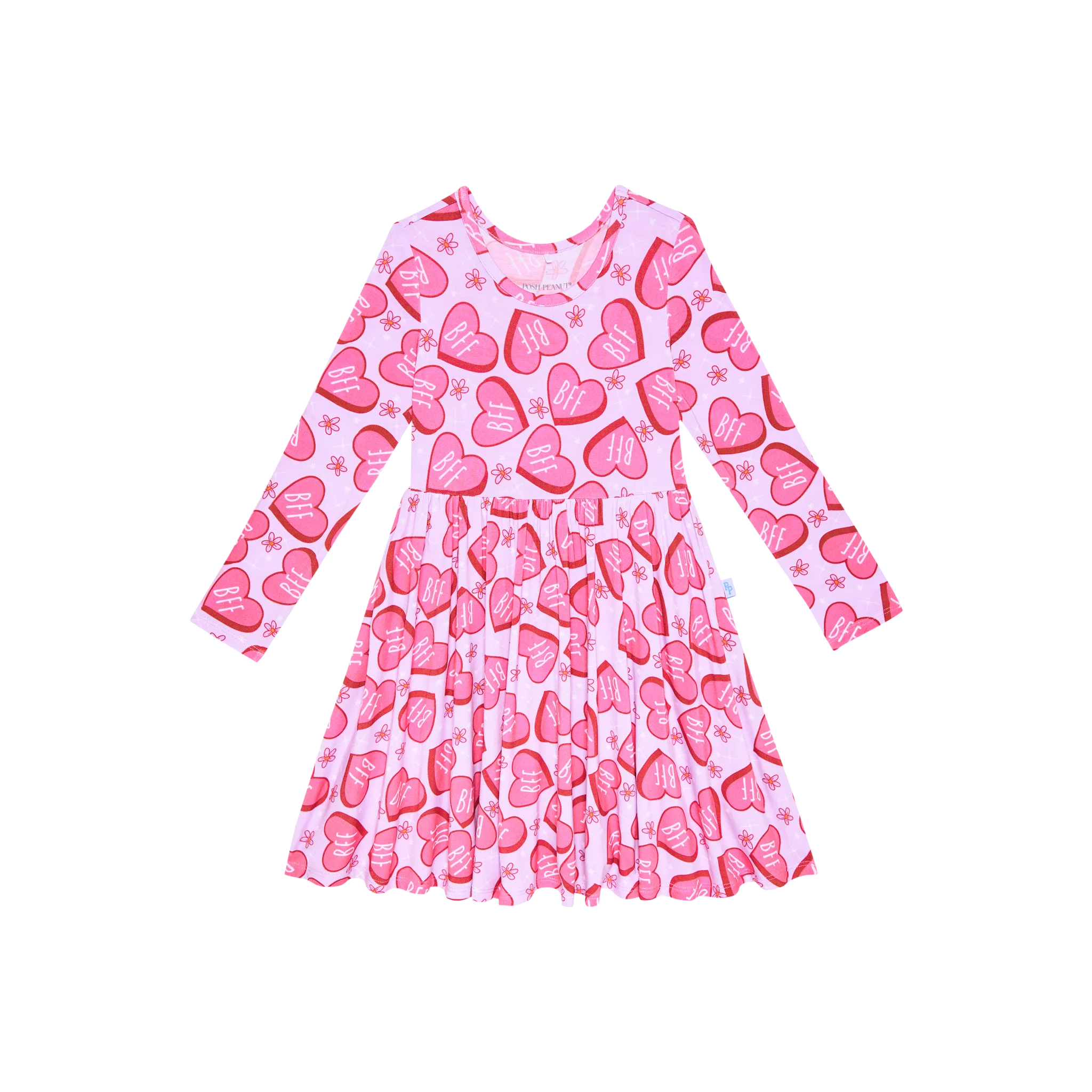 Posh Peanut Besties Long Sleeve Twirl Dress