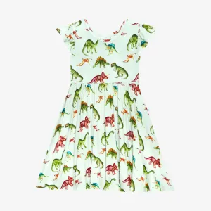 Posh Peanut Buddy Ruffled Cap Sleeve Twirl Dress