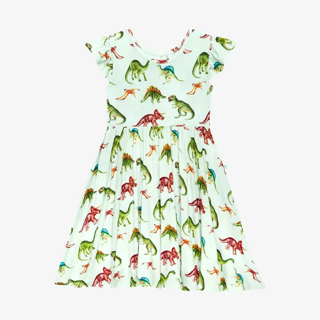 Posh Peanut Buddy Ruffled Cap Sleeve Twirl Dress