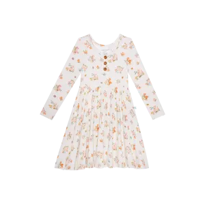 Posh Peanut Clemence L/S Henley Twirl Dress