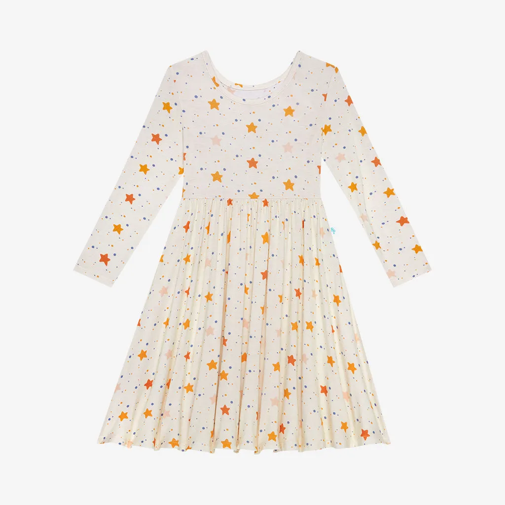 Posh Peanut Jetson L/S Basic Twirl Dress