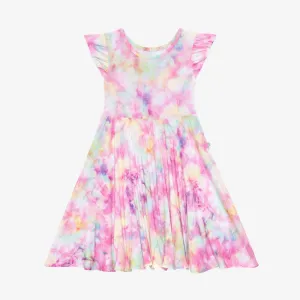 Posh Peanut Joplin Ruffled Capsleeve Basic Twirl Dress