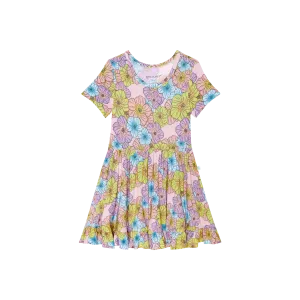 Posh Peanut Kourtney Short Sleeve Ruffled Twirl Dress