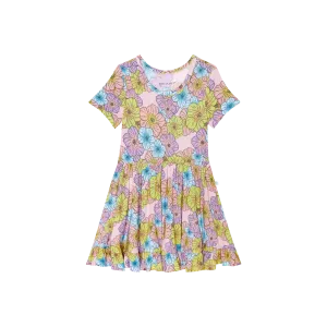 Posh Peanut- Kourtney Short Sleeve Ruffled Twirl Dress