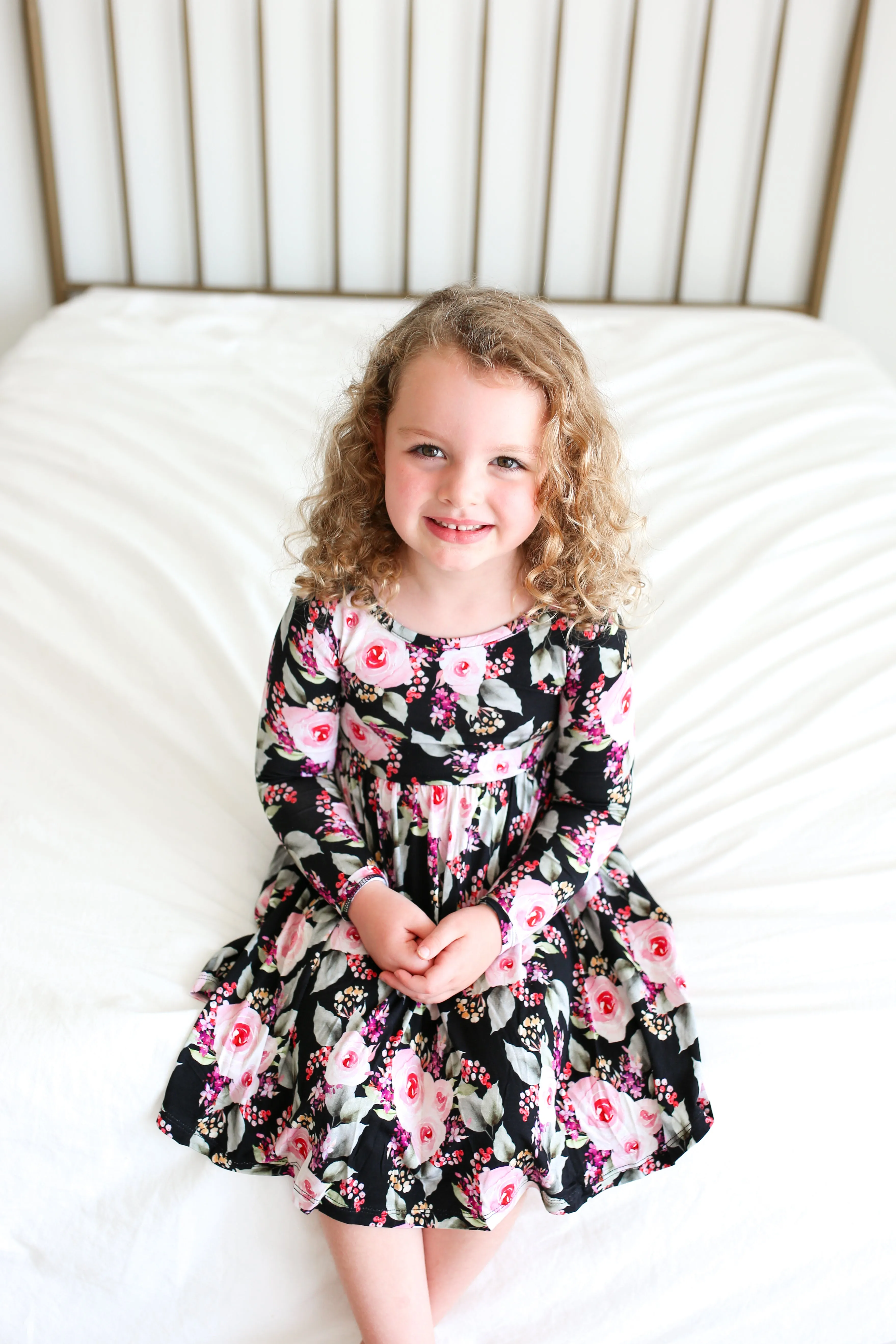 Posh Peanut Milana L/S Basic Twirl Dress