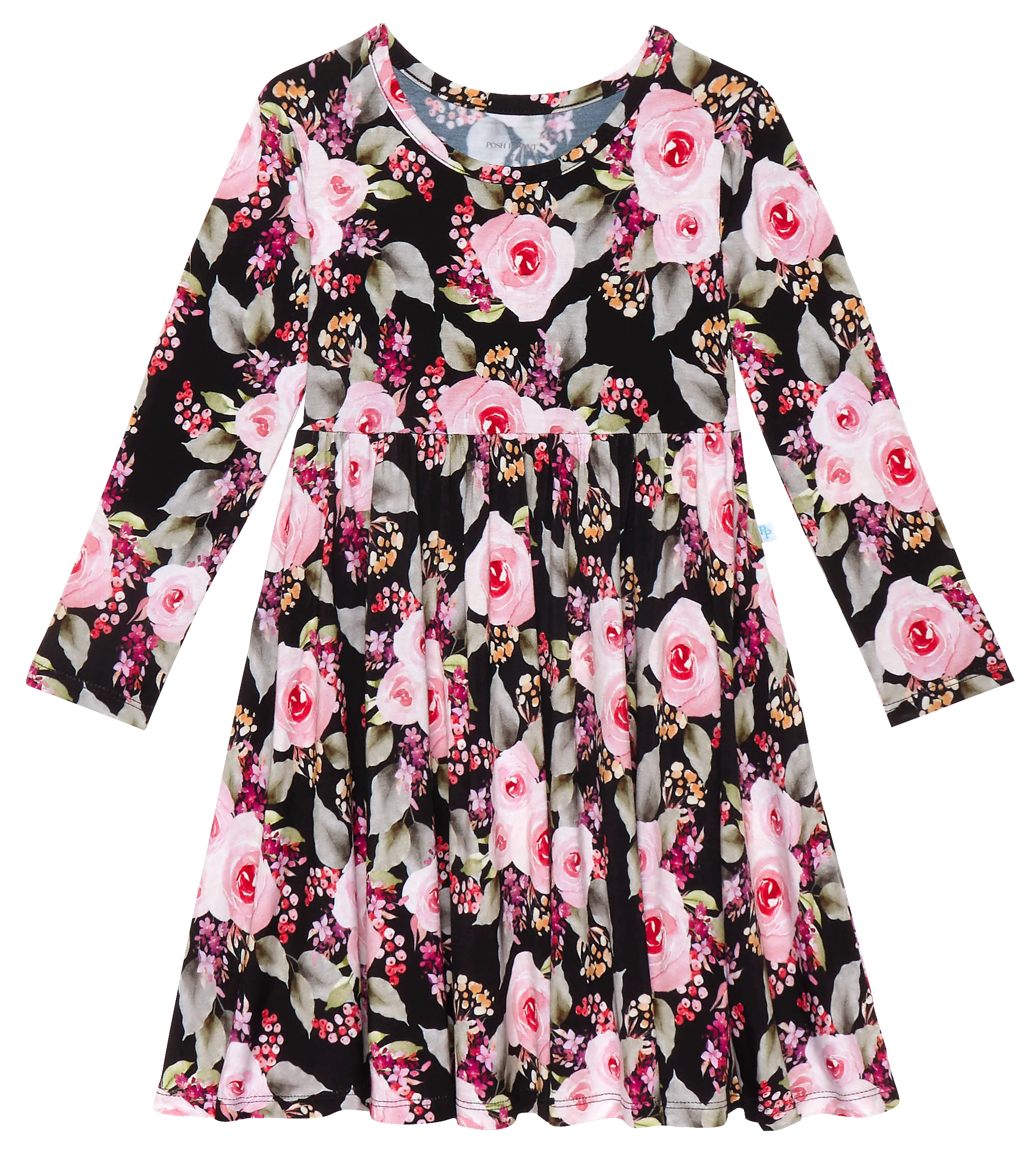 Posh Peanut Milana L/S Basic Twirl Dress