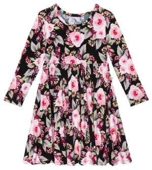Posh Peanut Milana L/S Basic Twirl Dress