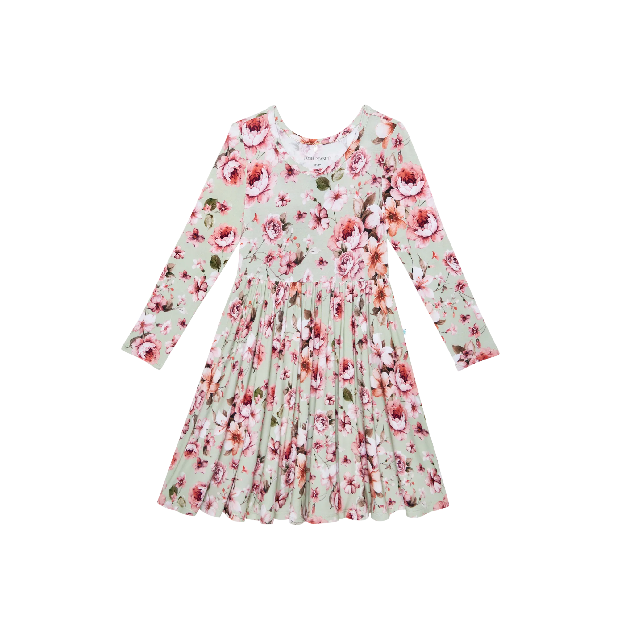 Posh Peanut Millicent L/S Basic Twirl Dress