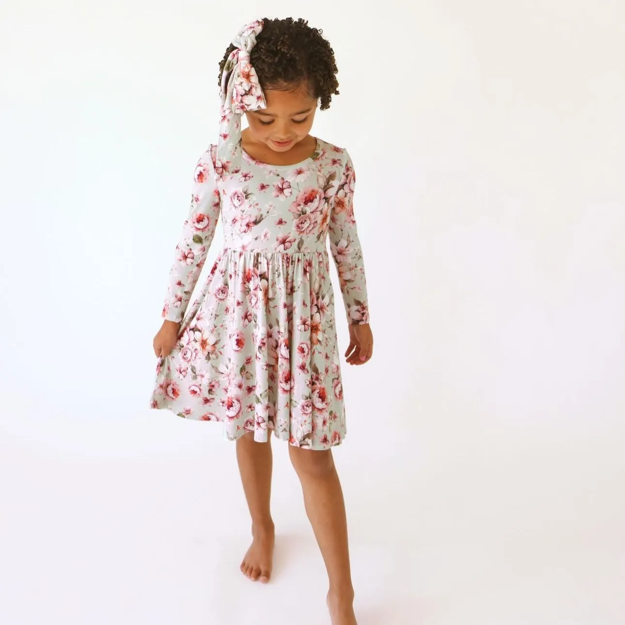 Posh Peanut Millicent L/S Basic Twirl Dress