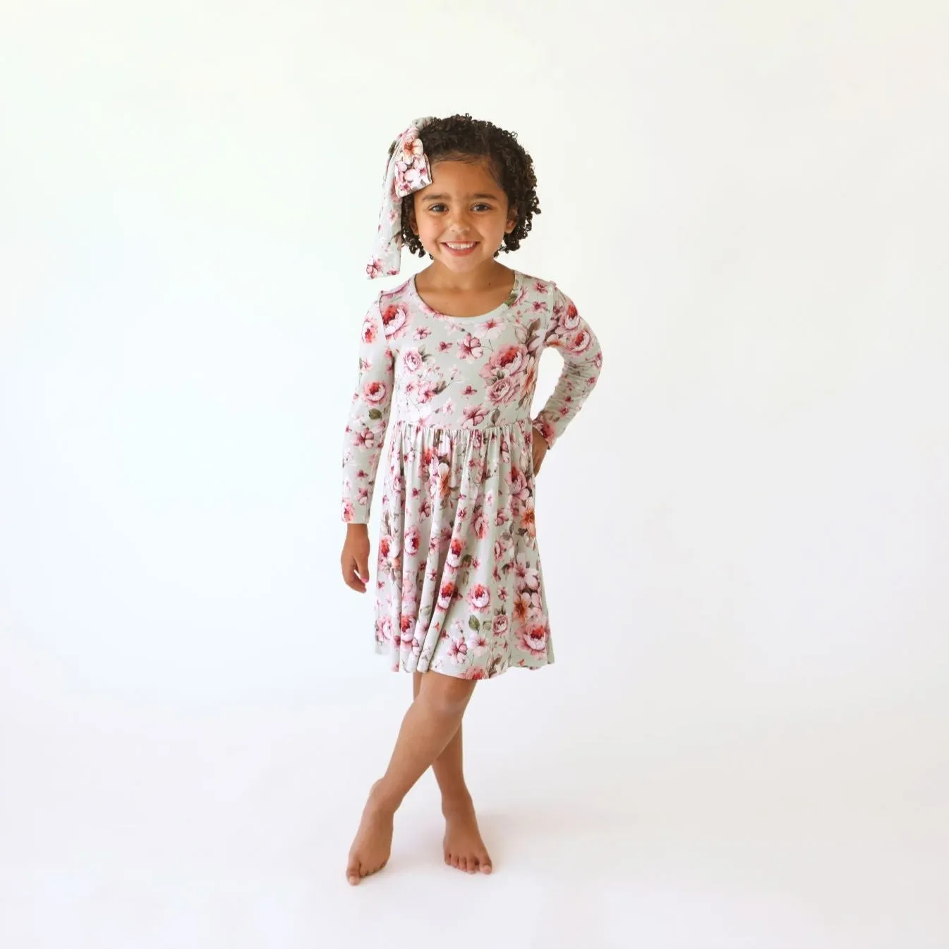 Posh Peanut Millicent L/S Basic Twirl Dress