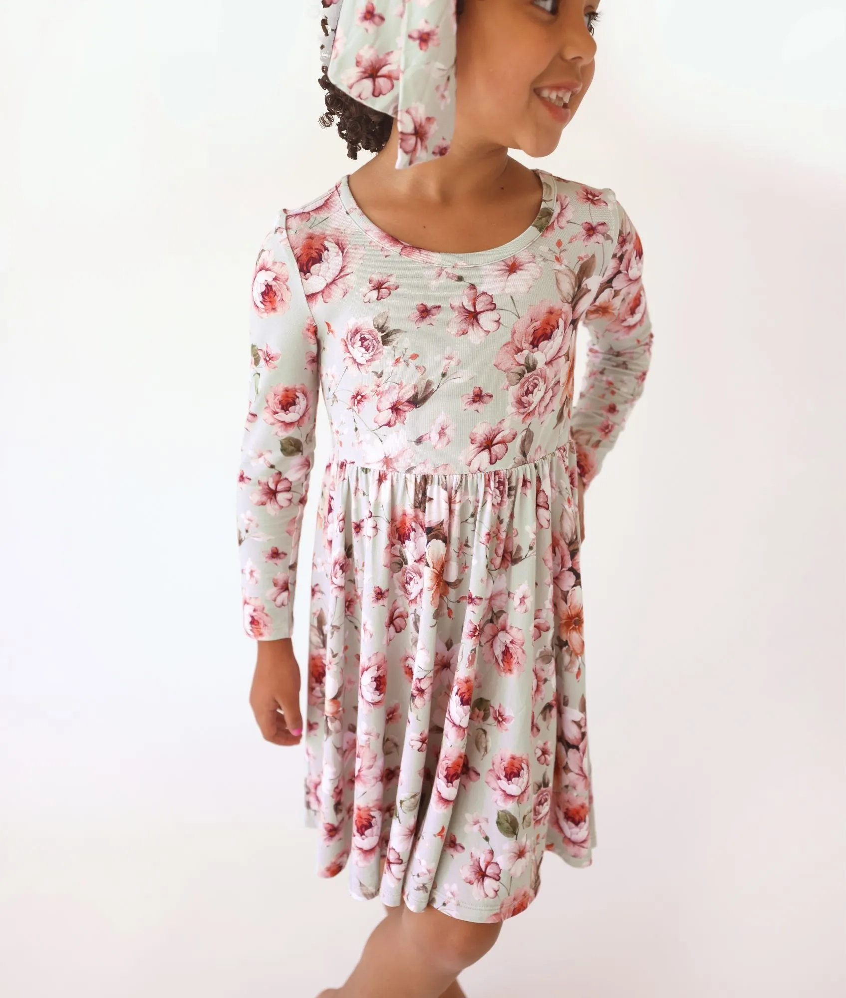 Posh Peanut Millicent L/S Basic Twirl Dress