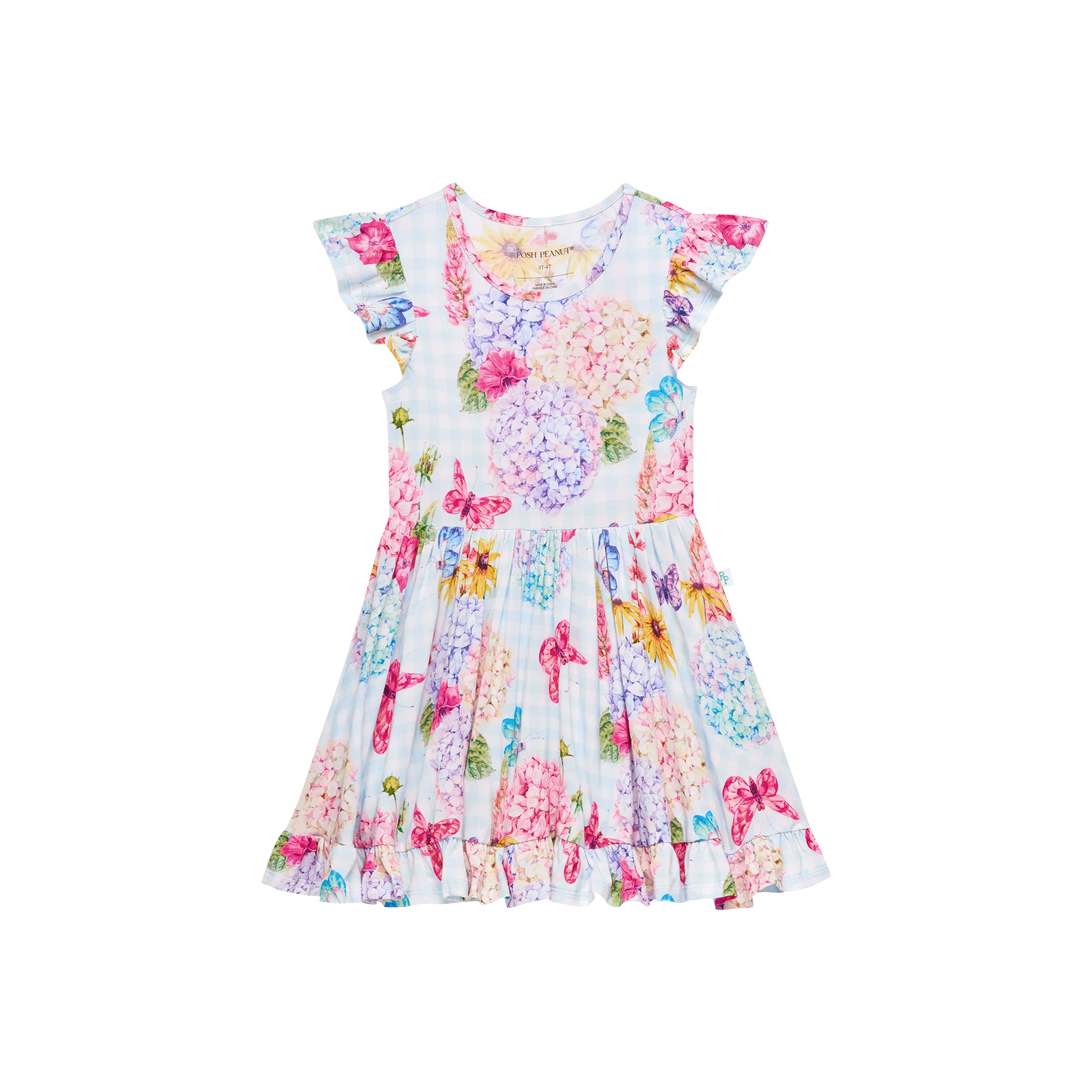 Posh Peanut- Nicolette Cap Sleeve Ruffled Twirl Dress