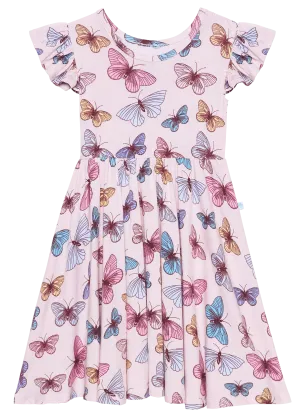 Posh Peanut Nora Ruffled Capsleeve Twirl Dress