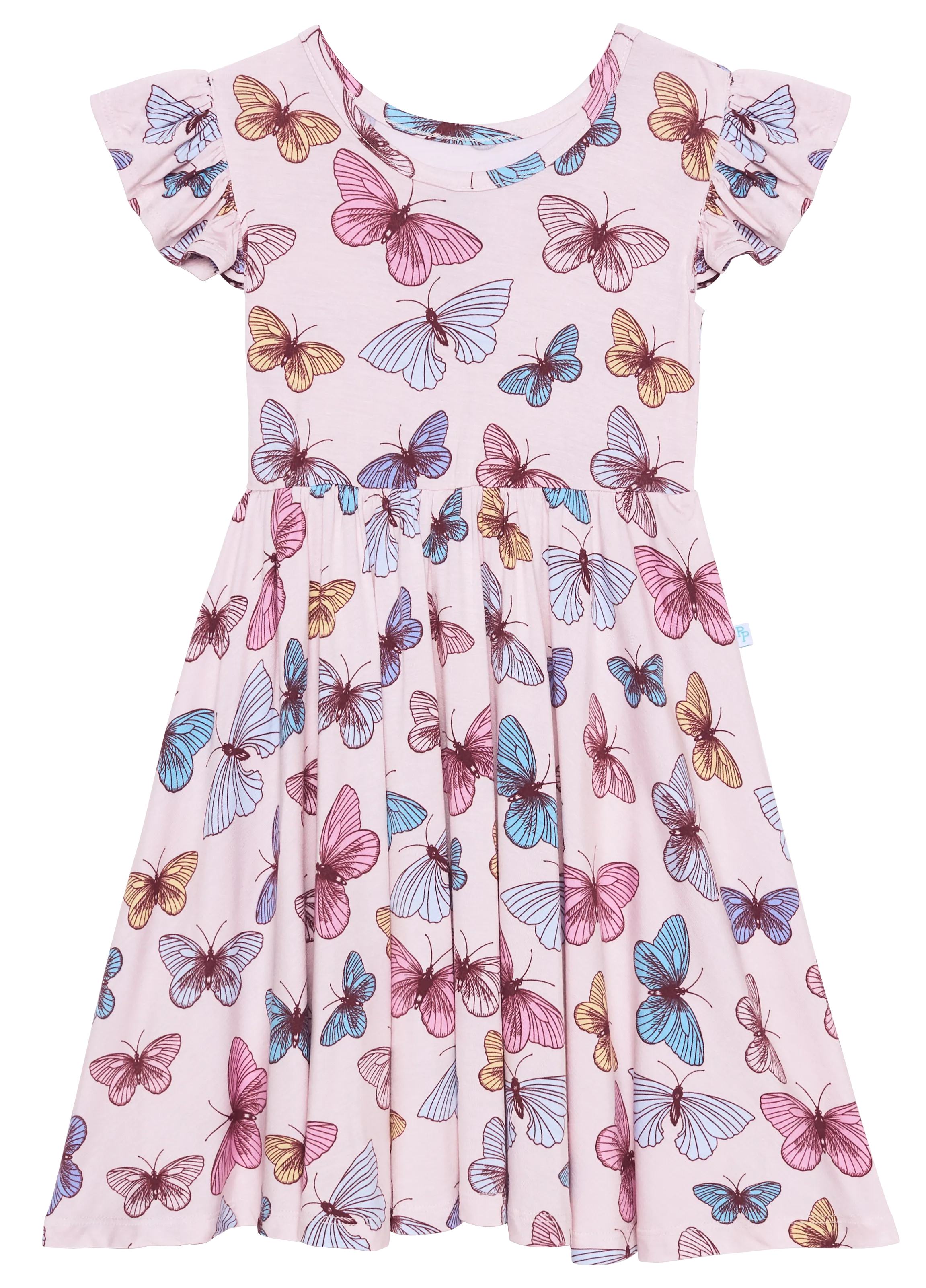 Posh Peanut Nora Ruffled Capsleeve Twirl Dress
