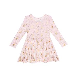 Posh Peanut Ryleigh Long Sleeve Ruffled Twirl Dress