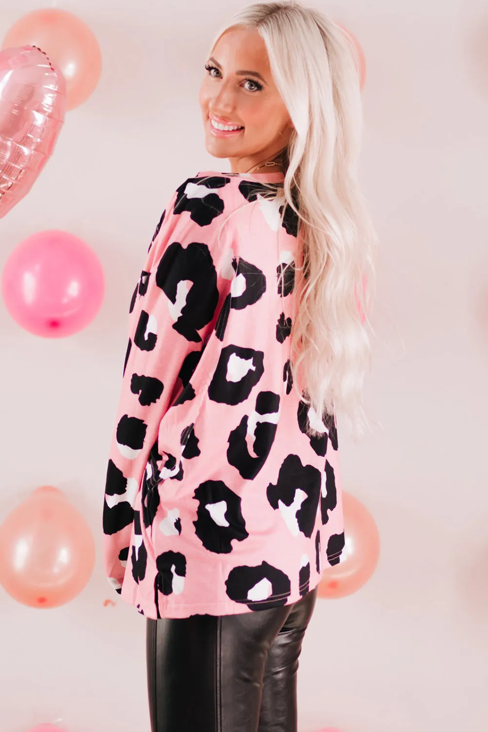 Print Long Sleeve Loose Top