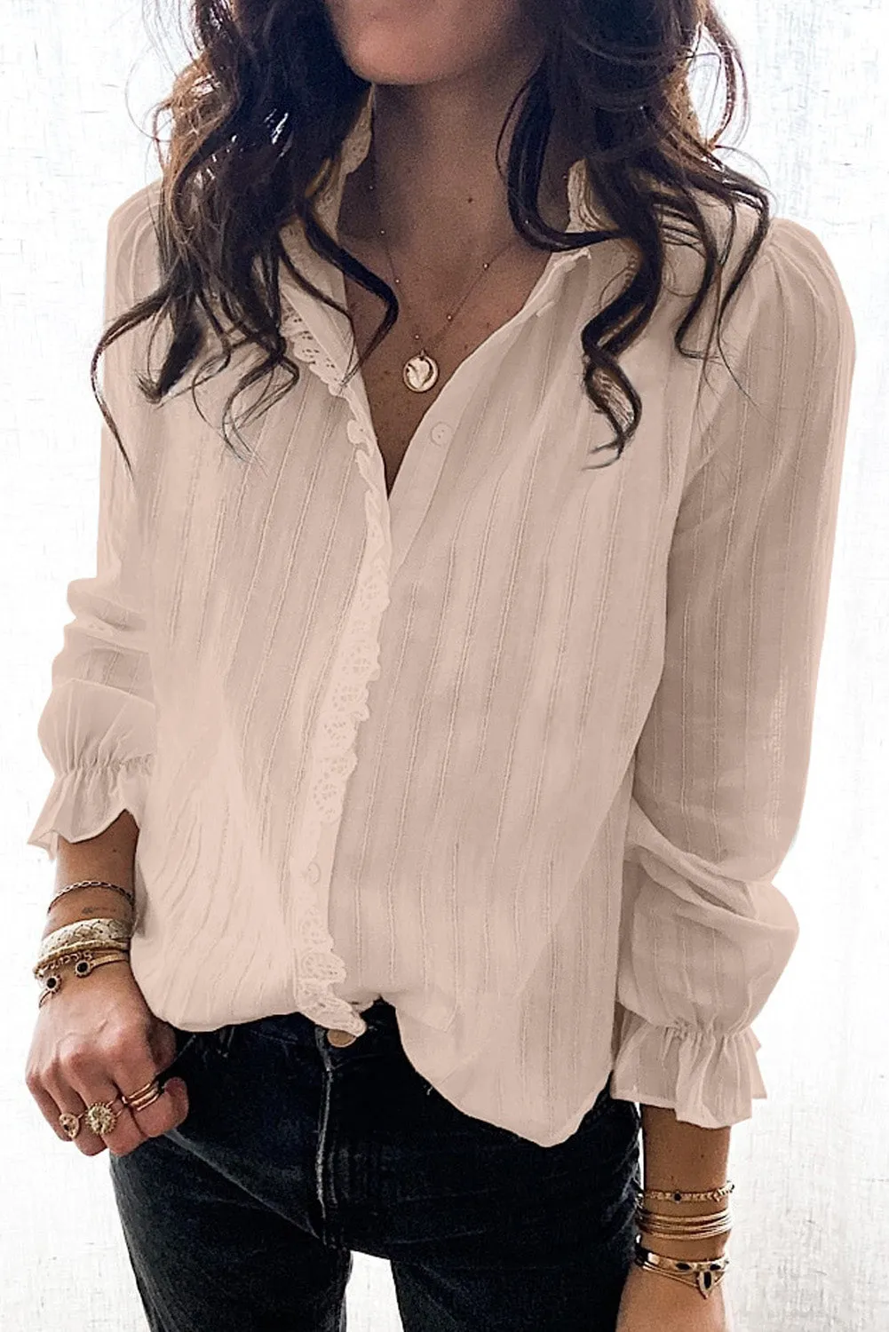 Puff Sleeve Ruffle Shirt