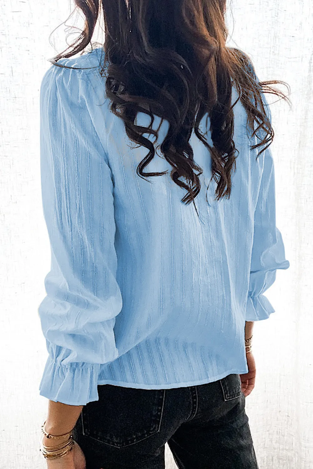 Puff Sleeve Ruffle Shirt