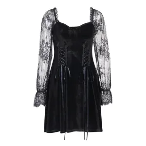 "LOLITA BLACK VELVET LACE" DRESS N042403