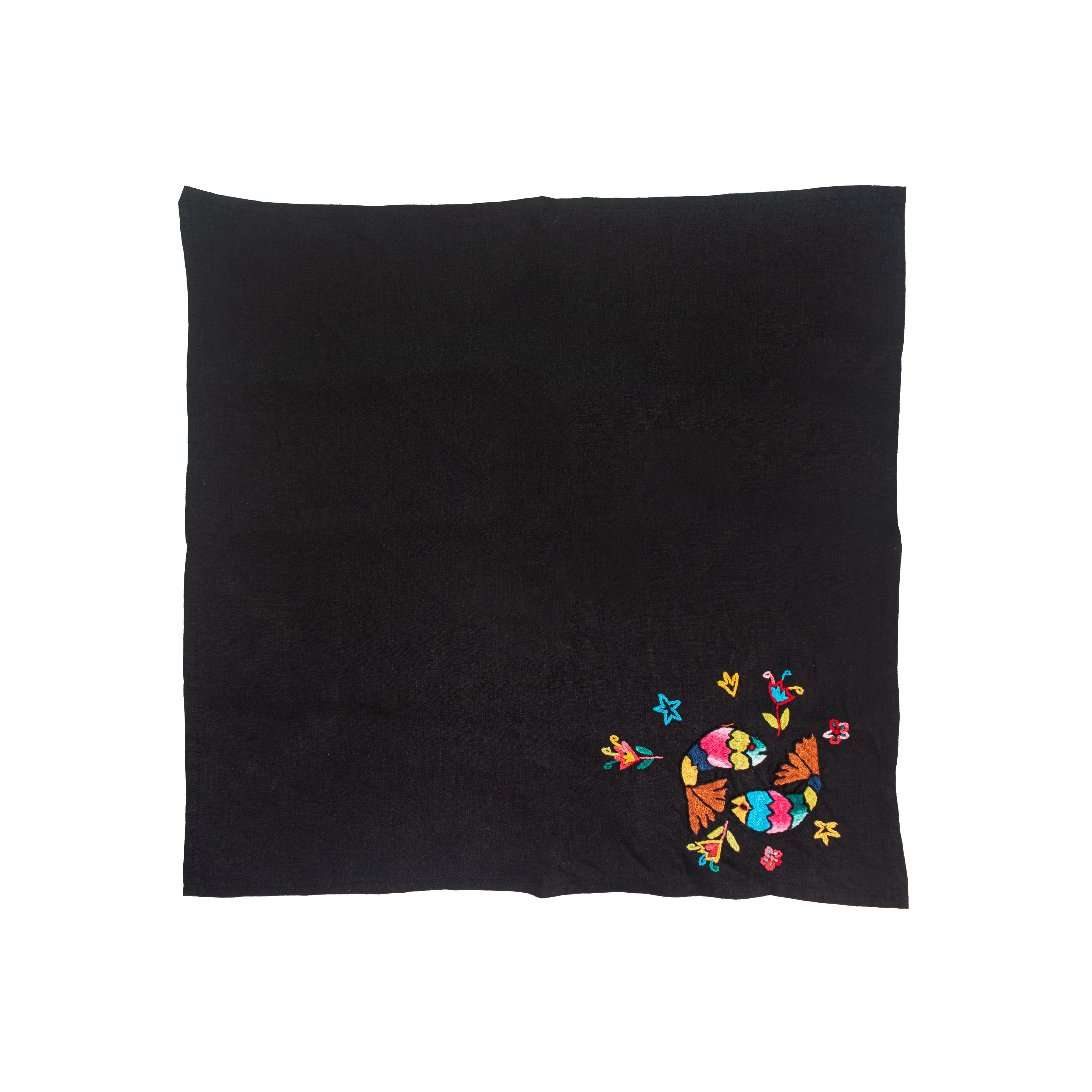 "Pez" Hand Embroidered Linen Napkin (Set of 4)
