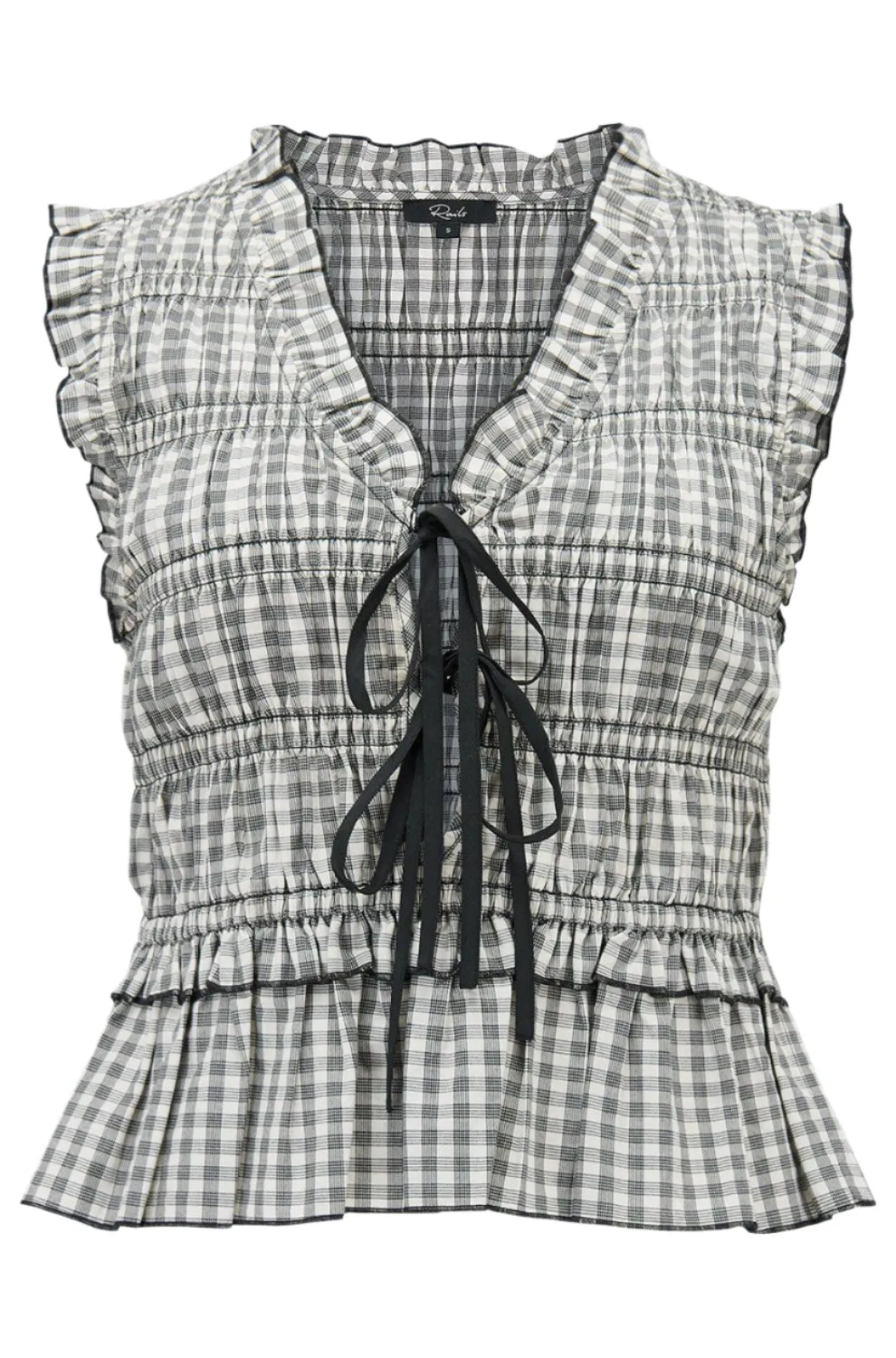 Rails Martine Top Ivory Jet Gingham