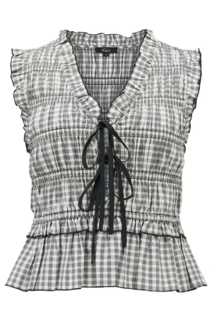 Rails Martine Top Ivory Jet Gingham