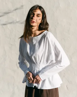 Raquel Organic Cotton & Tencel Top In White
