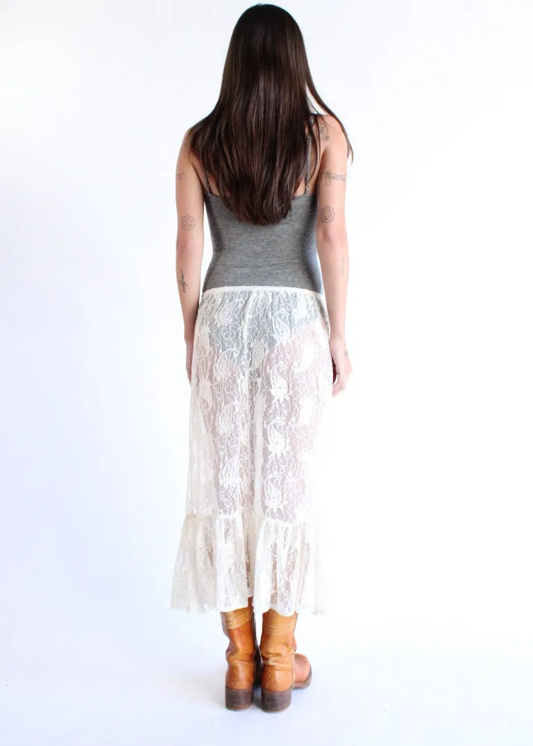 RCYCLD Lace Midi Skirt