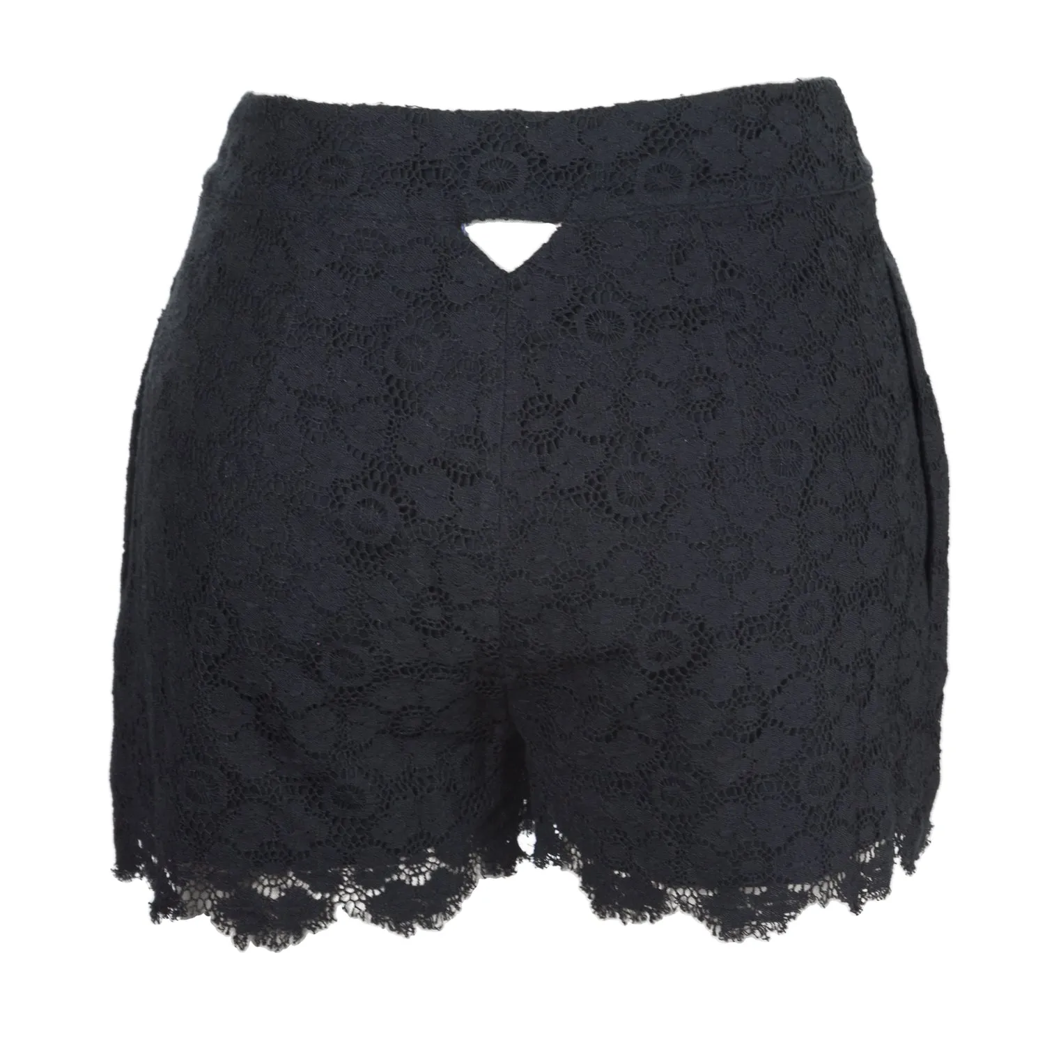 REBECCA MINKOFF Women's Black Lace Hali Cut Out Shorts $298 NWT