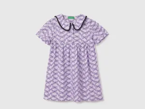 Regular Fit Peter Pan Collar Printed Dress