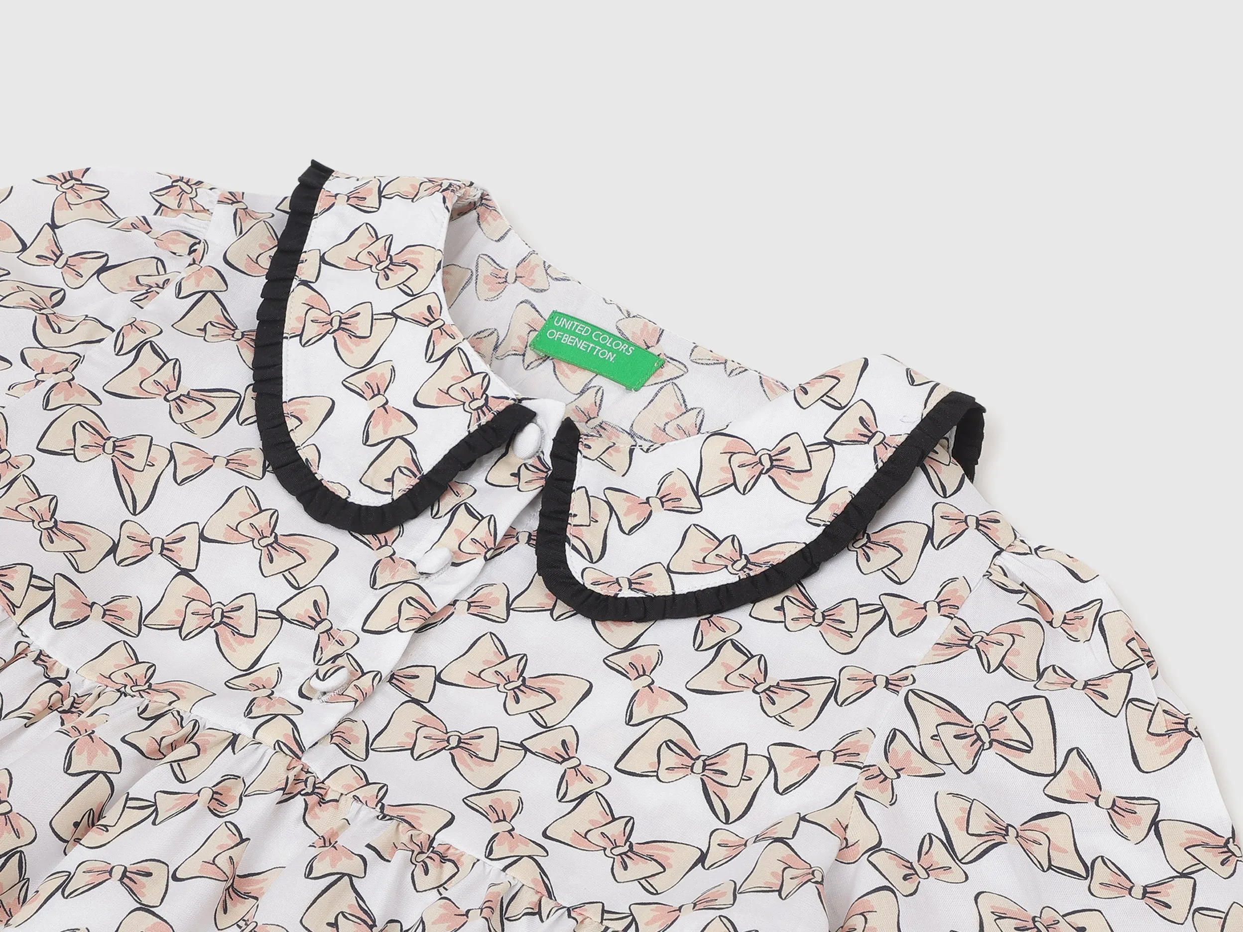 Regular Fit Peter Pan Collar Printed Dress