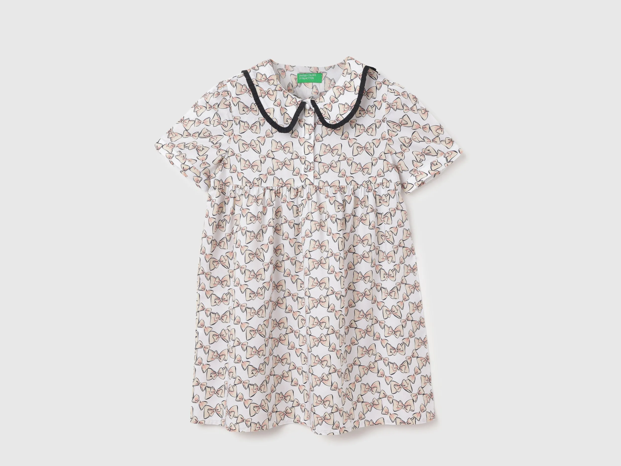 Regular Fit Peter Pan Collar Printed Dress